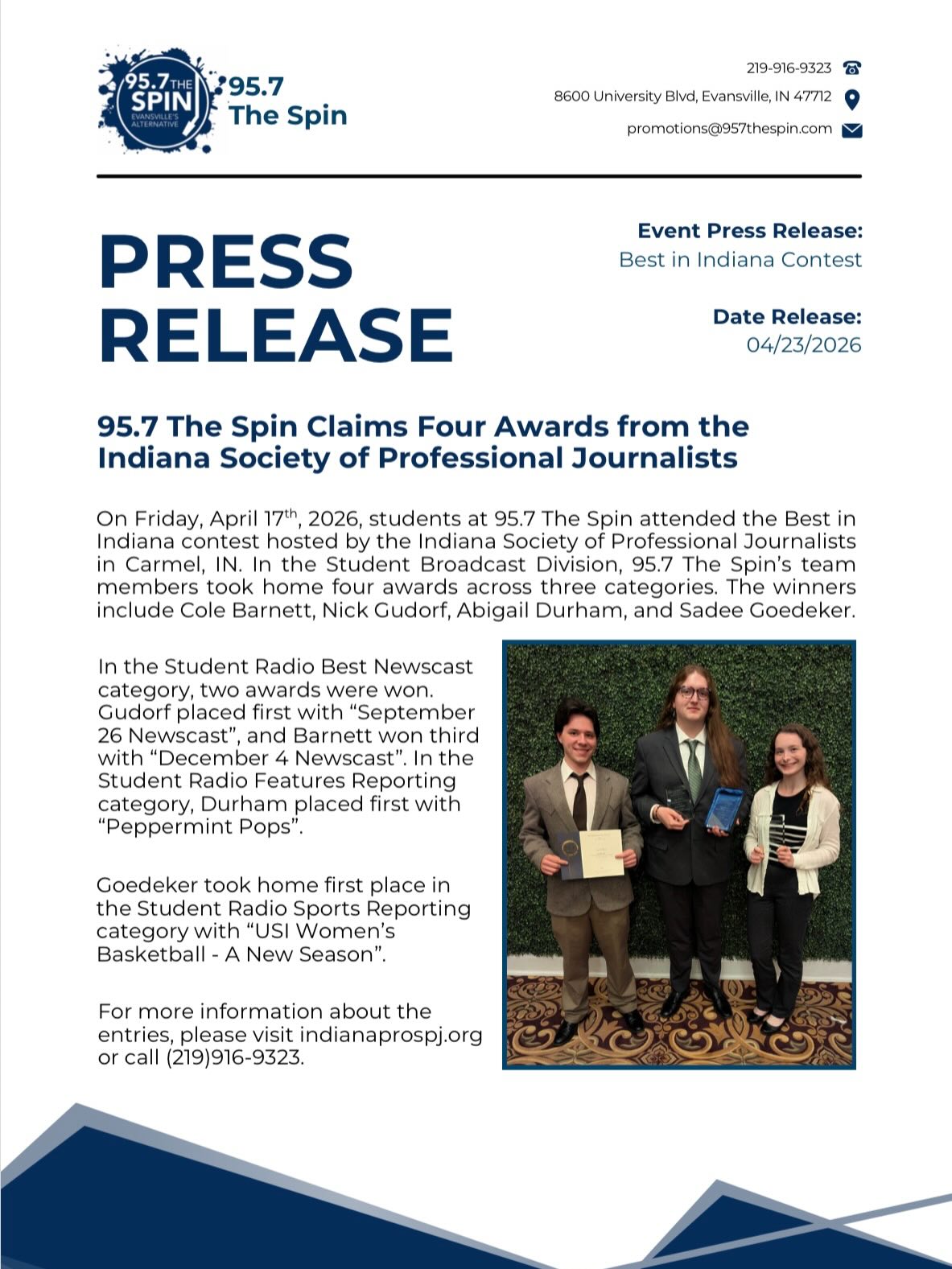 SPJ 2026 Press Release